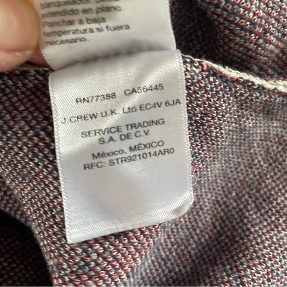 J. Crew The Reeds lobster print short sleeve polo sweater size L - Picture 6 of 6